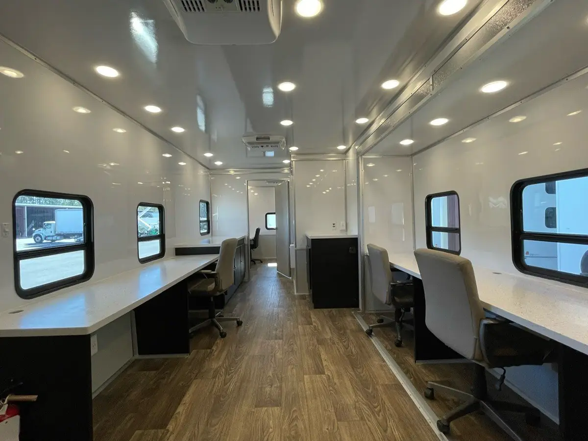 Mobile command centre interior